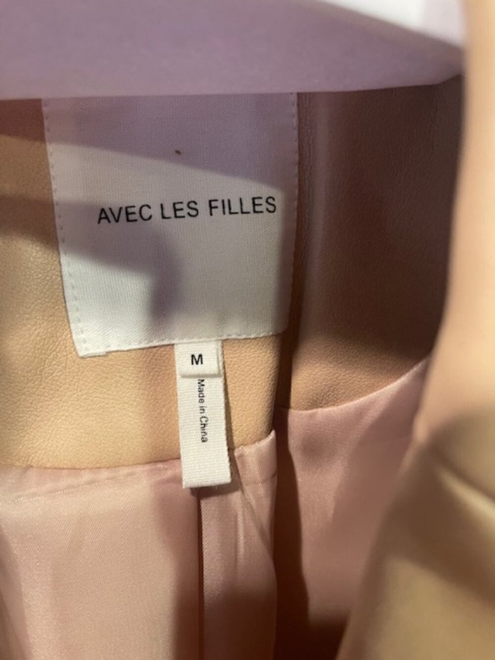 Avec Les Filles One button Tan Blazer Jacket